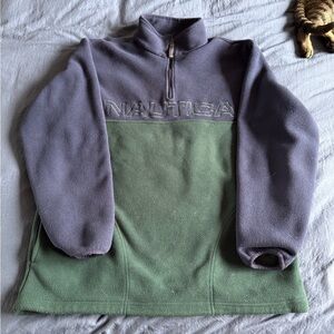 Nautica Gray and Green Fleece Jacket